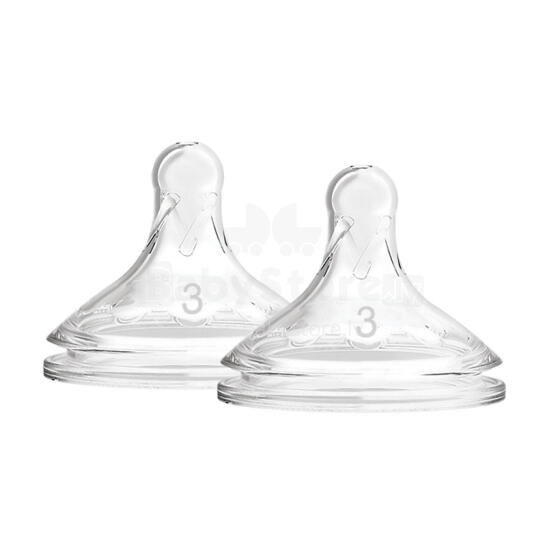 Dr. Brown's WN3201 Wide Neck Nipple Level 3 for OPTIONS+ Bottles 2-Pack
