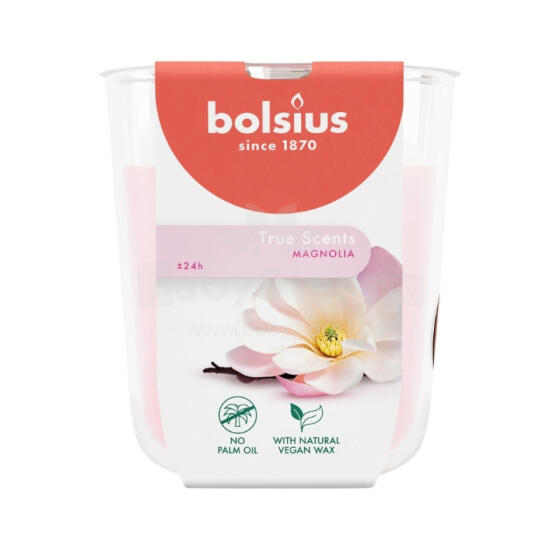 Svece arom. stikla gl. True Scents &Oslash;80x73mm magnolia 