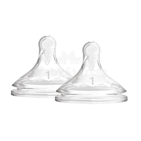 Dr. Brown's WN1201 Wide Neck Nipple Level 1 for OPTIONS+ Bottles 2-Pack