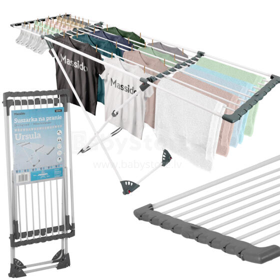 Trolley Clothes Dryer with Telescopic Wheels Ursula 20m