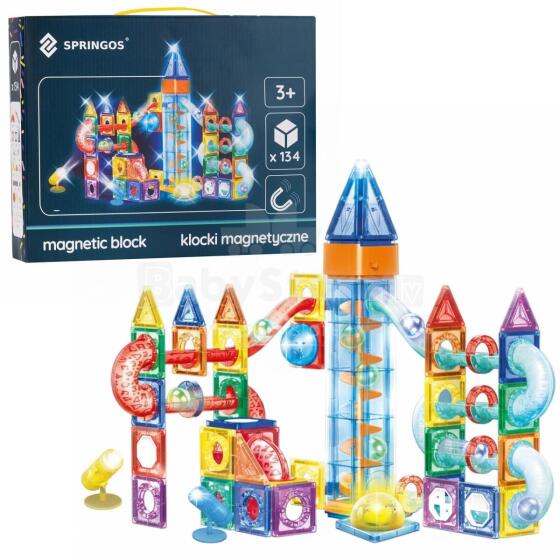 Магнитный конструктор 134 элемента Springos KG0062