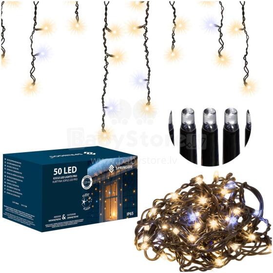 LED Light Curtain with 50 LEDs (Icicles) Springos CL1239