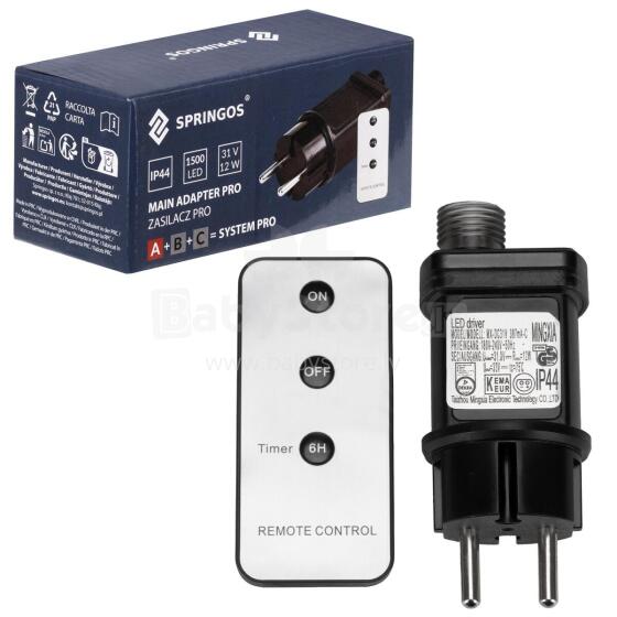 Professional LED Power Supply with Timer and Remote Springos CL1242 PRO