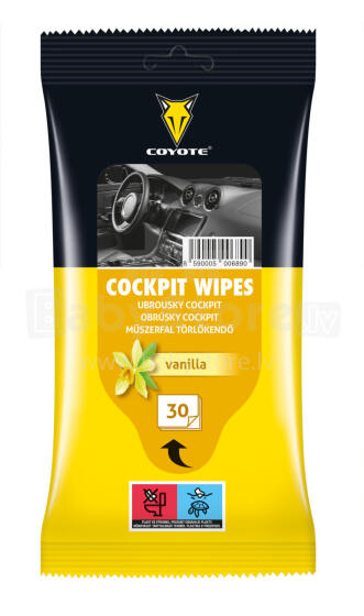 Coyote Cockpit Wipes Vanilla 30 pcs