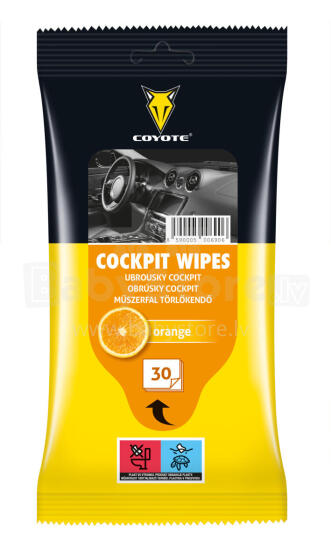 Coyote Cockpit Wipes Orange 30 pcs