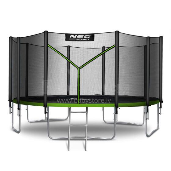15ft/465cm Garden Trampoline with External Net and Ladder Neo-Sport