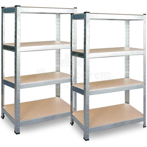 Metal storage shelf set of 2 pcs 174 x 80 x 40 cm Plonos PL-701