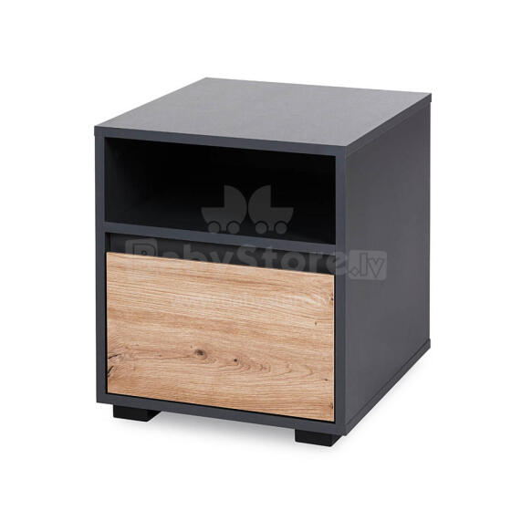 LITTLE SKY by KLUPŚ Nightstand DALIA anthracite-oak