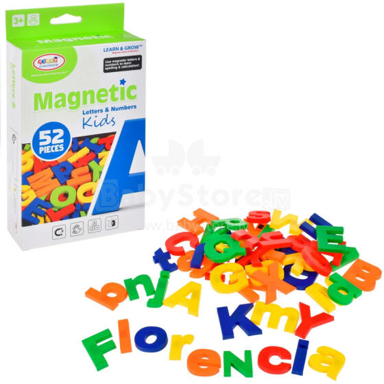 LITERKI I CYFERKI MAGNETYCZNE 52 ELEMENT