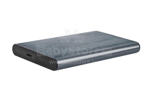 GEMBIRD EE2-U3S-6 2,5 collu HDD/SSD korpuss ar USB Type-C USB 3.1 portu matēts alumīnija pelēks