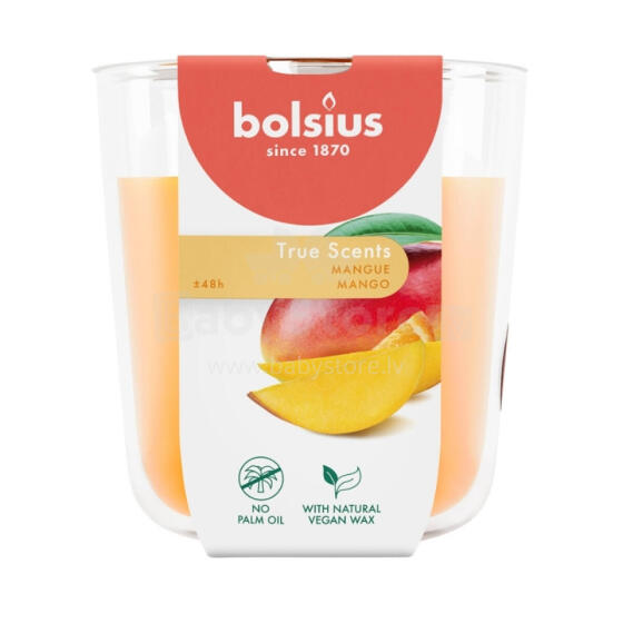 Svece arom. stikla gl. True Scents &Oslash;97x85mm mango