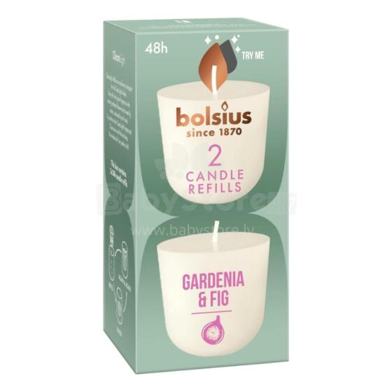 Candles Clean Light refill candles 2 pcs. gardenia &amp;amp; fig