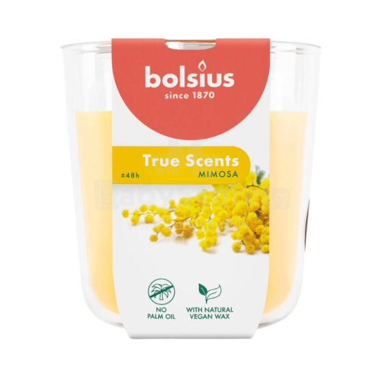 Svece arom. stikla gl. True Scents &Oslash;97x85mm mimosa 