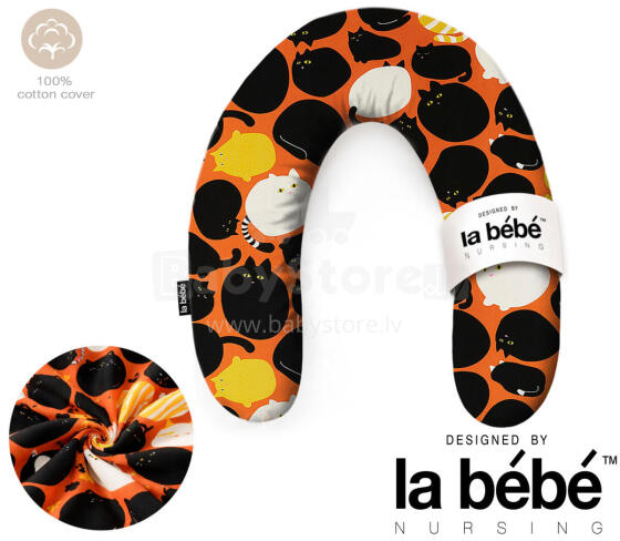 La Bebe™ Rich Maternity Pillow Art.30579834 Nordic Cats. Nursing Pillow 30x104 cm