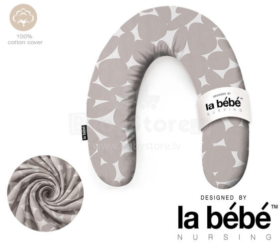 La Bebe™ Rich Maternity Pillow Art.80579836 Nordic Pebbles. Nursing Pillow 30x104 cm