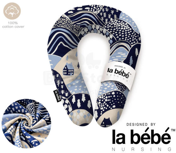 La Bebe™ Snug Maternity Pillow Art. 00608159 Nordic Hills. Pillow for Baby Sleep & Feeding, 20×70 cm