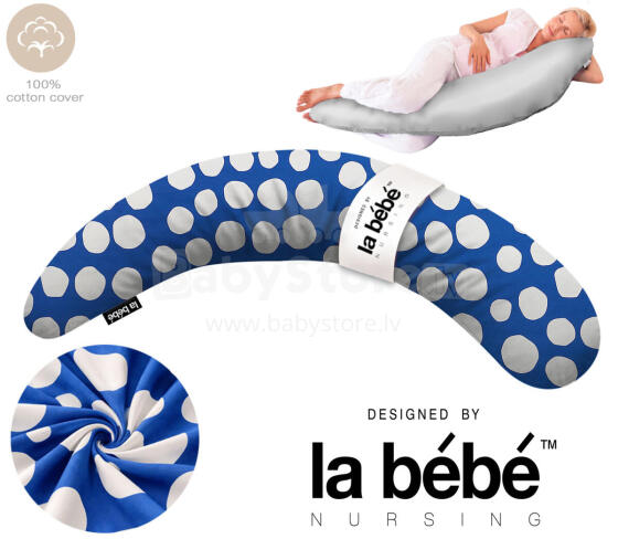 La Bebe™ Moon Cotton Maternity Pillow Art.80579822 Nordic Stones. Large pregnancy pillow with Memory Foam filling (especially soft and quiet filling)