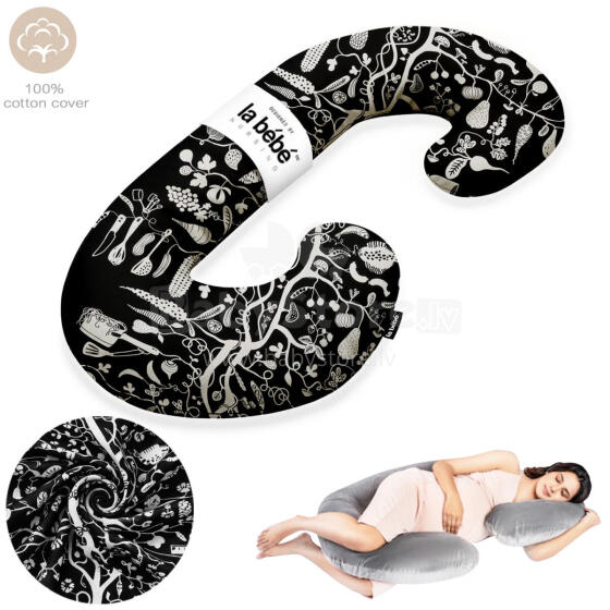 La Bebe™ Maternity Pillow Cotton Sì -Duo Art.20608144 Nordic Night. Daudzfunkcionāls spilvens/pakavs grūtniecēm, ar memory foam