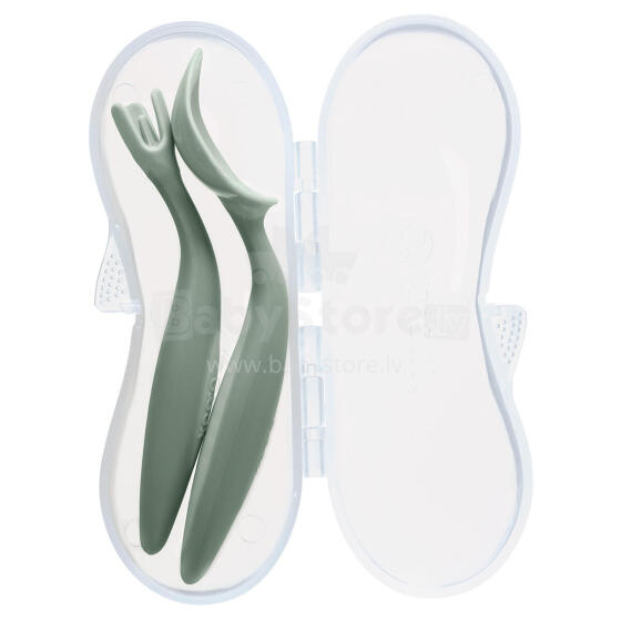 Toddler cutlery set, Sage, b.box