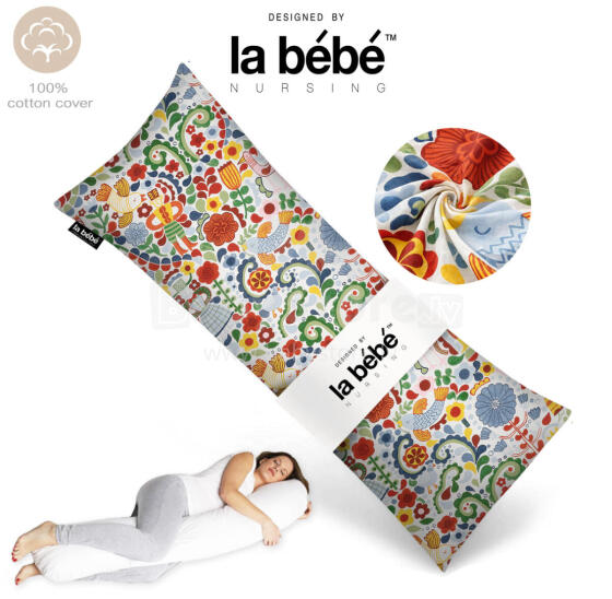 La Bebe™ Easy Maternity Pillow Art. 60608156 Nordic Bloom. Memory Foam 135 x 40 cm