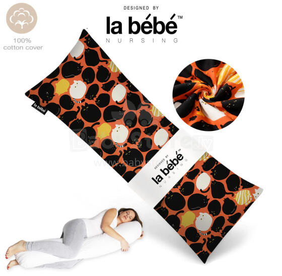 La Bebe™ Easy Maternity Pillow Art. 30579834 Nordic Cats. Memory Foam 135 x 40 cm