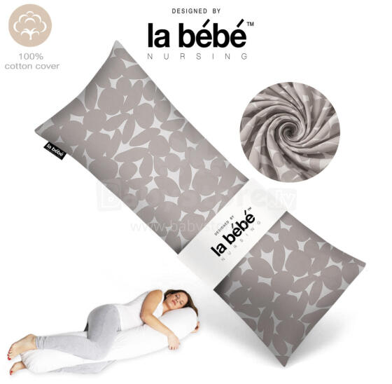 La Bebe™ Easy Maternity Pillow Art. 80579836 Nordic Pebbles. Memory Foam 135 x 40 cm