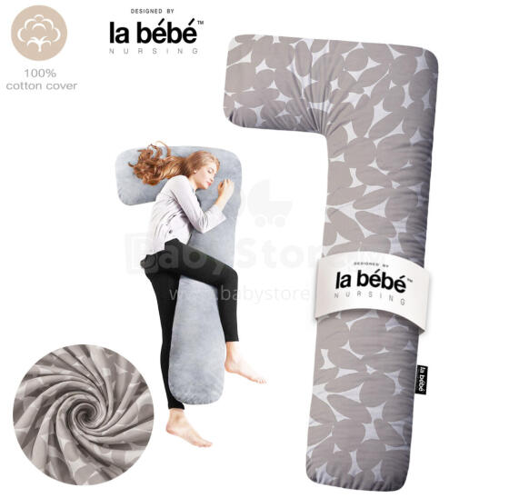 La Bebe™ Flopsy Pillow Art. 80579836 Nordic Pebbles. Cotton Nursing Maternity, 180 см