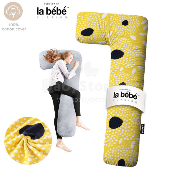 La Bebe™ Flopsy Pillow Art.70608146 Nordic Seeds. Cotton Nursing Maternity Memory foam, 180 см