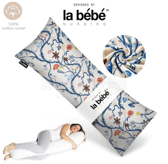 La Bebe™ Easy Maternity Pillow Art.50608147 Nordic Branches. 135 x 40 cm