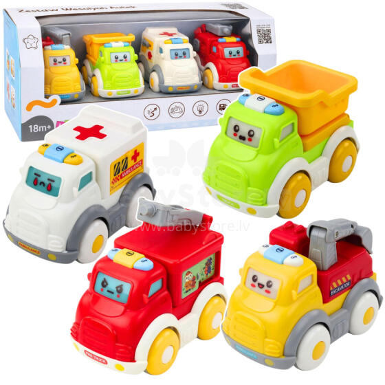 City Car Set for Toddlers, Drive, Moving Elements, Lights, Sounds