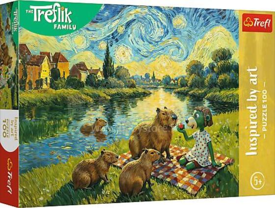 TREFL 16563 Puzzle 100 Feeding Capybaras / Treflik Family