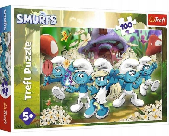 TREFL 16487 Pužles 100 Satiec Smurfus