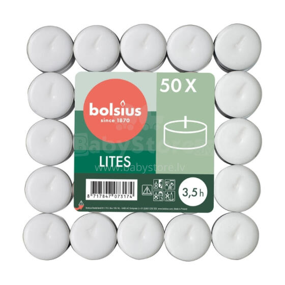 Tējas sveces 50gab. baltas 