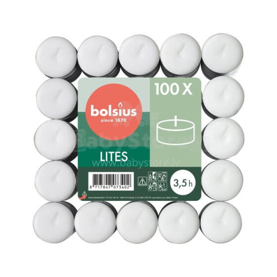 Tealight candles 100pcs. white