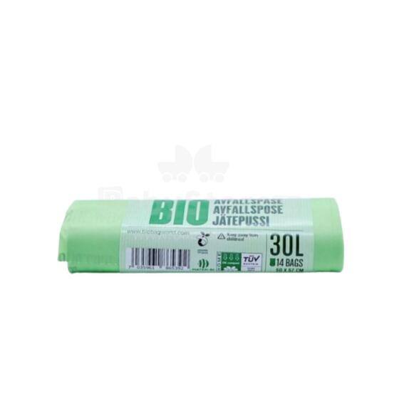 Compostable garbage bags BioBag 30L (14 pcs. per roll) 16mkr. 50x57cm green