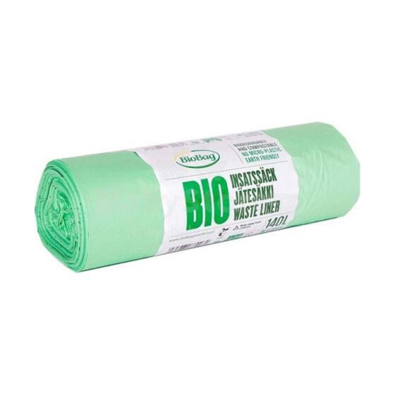 Compostable garbage bags BioBag 140L (3 pcs. per roll) 17mkr. 87x130cm green