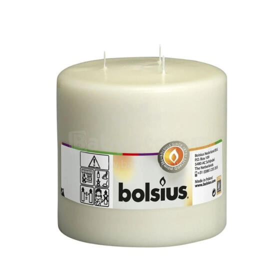 Svece cilindrs ar 3 degļiem Mamoth &Oslash;150x150mm bēša 