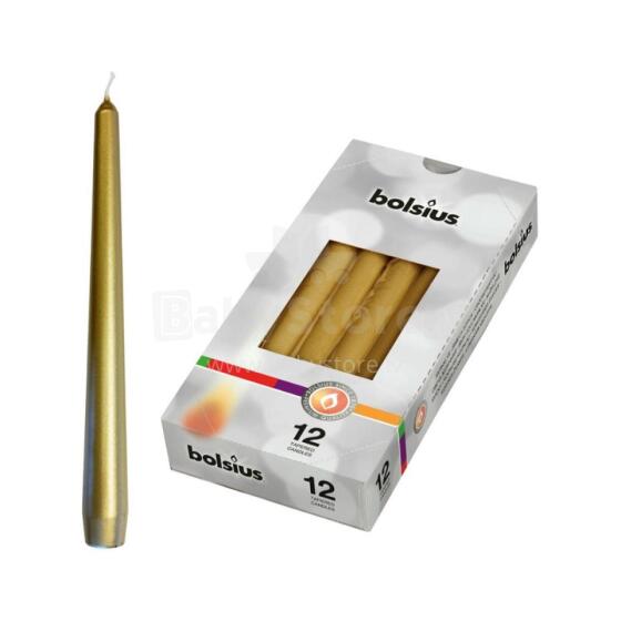 Table candle 1pc. 245/24mm gold