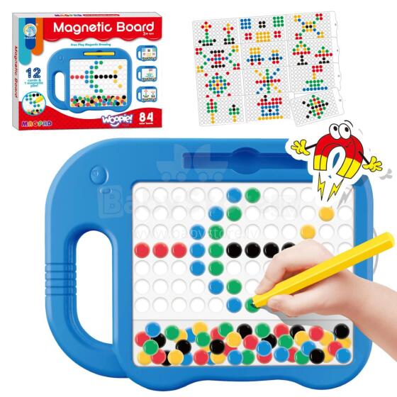 WOOPIE Magnētiskā Dēļa Bērniem Montessori MagPad Zilonis - 12 Gabalu Komplekts