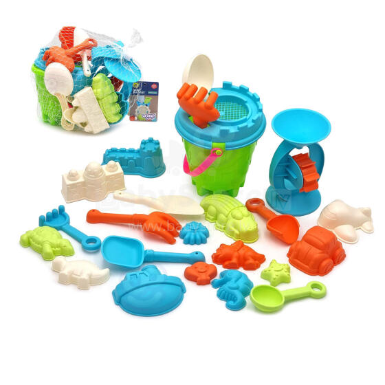 WOOPIE Large Sand Set with Bucket 25 pcs - 10 SETS