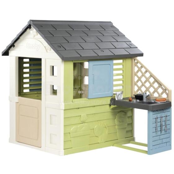 SMOBY Life Garden House PRETTY with Kitchen + 17 Accessories