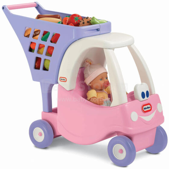 Cozy Coupe iepirkumu ratiņi bērniem Little Tikes rozā