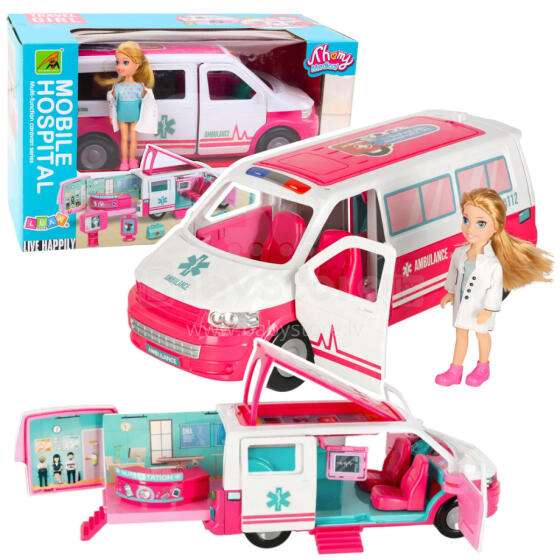 Mobile Hospital Ambulance 2in1 Doll Doctor Medical Accessories