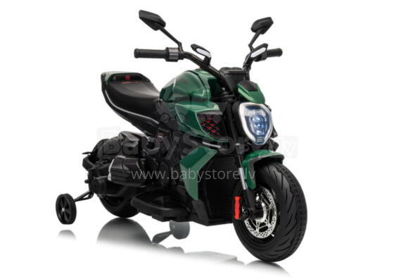 Akumulatora darbības motocikls XMX656 zaļš