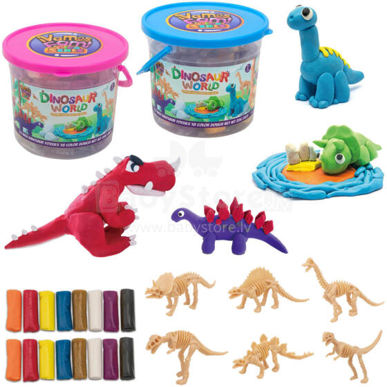 MASA PLASTYCZNA SZKIELETY DINOZAURÓW