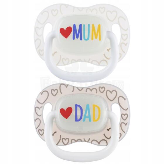 CANPOL 34/940 Silicone Soothing Pacifier 6-18m Symmetrical LoveMum&Dad 2 pcs