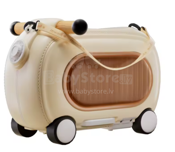 Travel Boarding Luggage Suitcase Art.276171 Beige Suitcase-seat on wheels 3 in 1