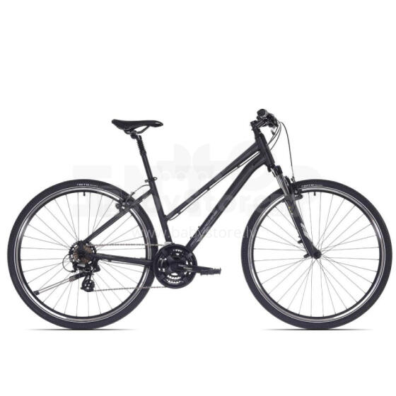 Kalnu velosipēds Rock Machine Rokk 30 Easy Entry, Matte Black (Rata izmērs: 28,  Rāmja izmērs: M)