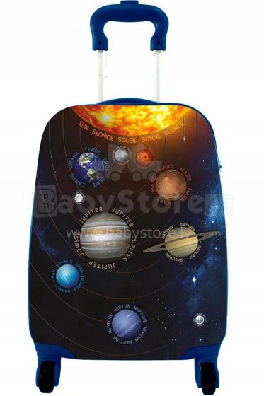 Solar System Suitcase  Art.BC-KOS-001  Čemodans ar riteņiem