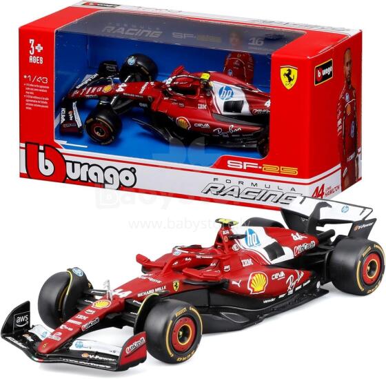 Bburago Ferrari SF-25 F1 2025#44 Hamilton Diecast modelis 1:43 art.277052